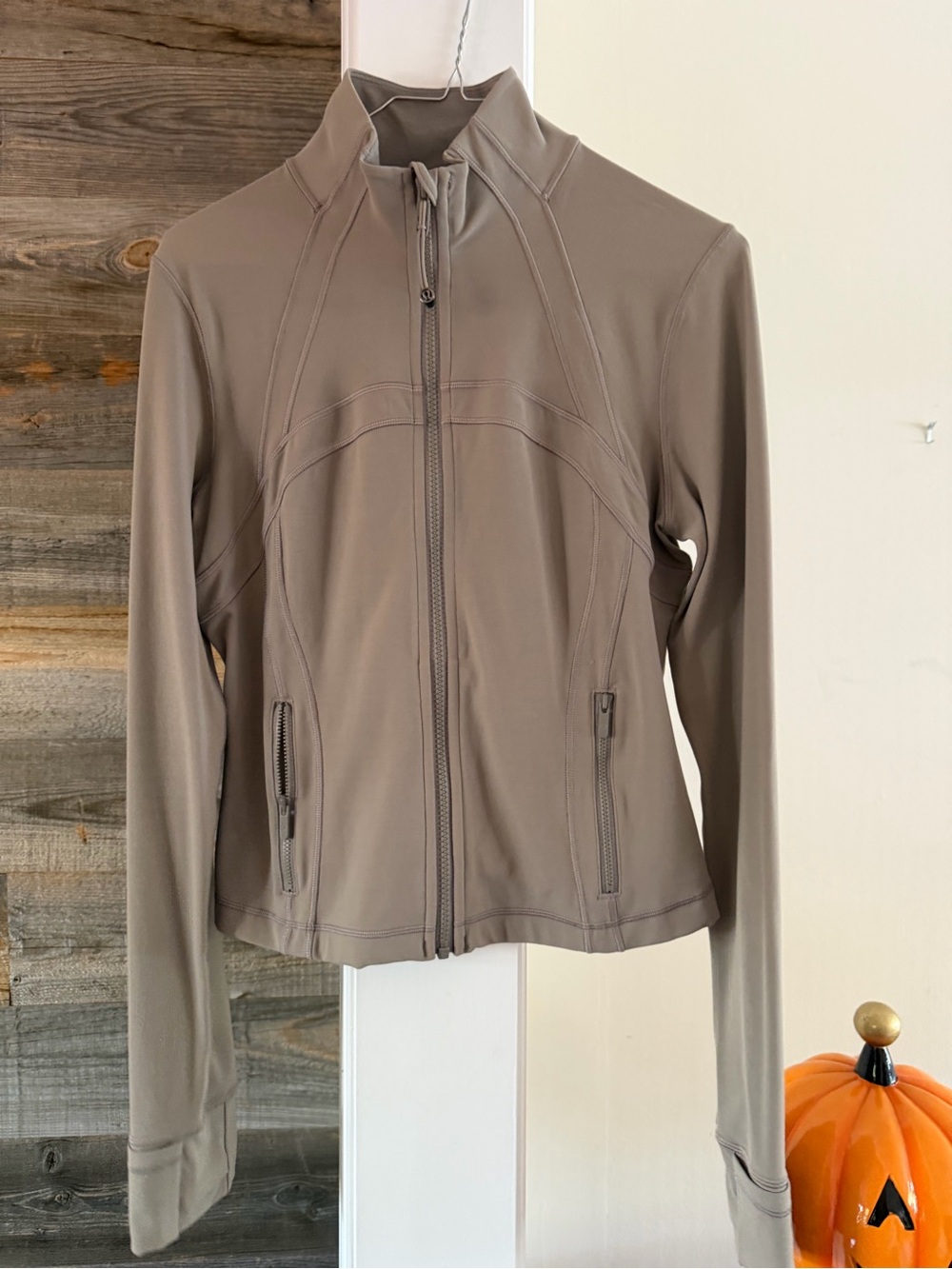 lululemon athletica Neutral Taupe Full-Zip Utility Jacket